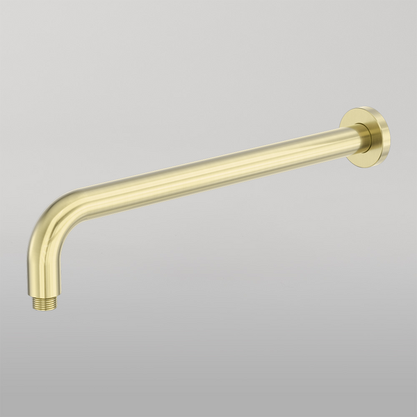 Nero Zen Round Shower Arm 400mm Length Brushed Gold
