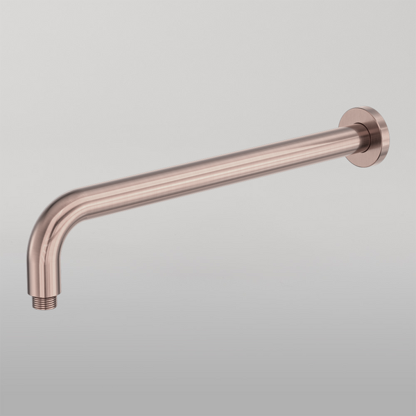 Nero Zen Round Shower Arm 400mm Length Brushed Bronze