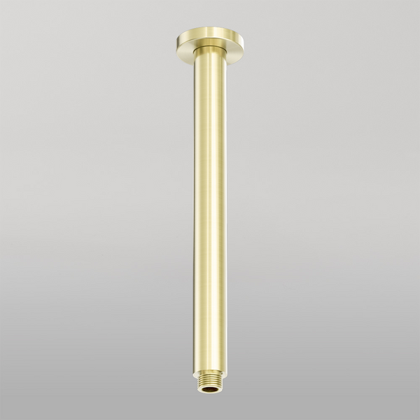 Nero Zen Round Ceiling Arm 300mm Length Brushed Gold