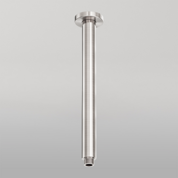 Nero Zen Round Ceiling Arm 300mm Length Brushed Nickel