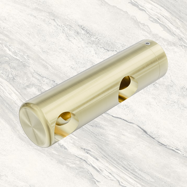 Nero Mecca Care Make Your Own 25mm Grab Rail Double Towel (Left) Bracket Brushed Gold