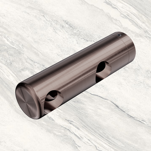 Nero Mecca Care Make Your Own 25mm Grab Rail Double Towel (Left) Bracket Brushed Bronze