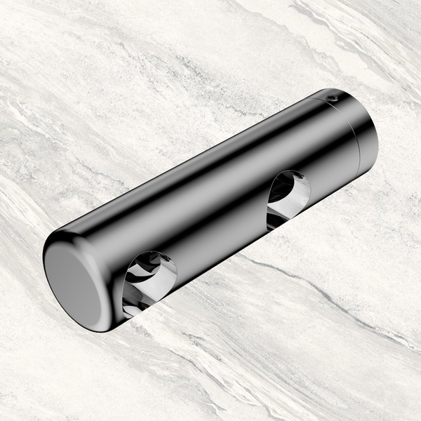 Nero Mecca Care Make Your Own 25mm Grab Rail Double Towel (Left) Bracket Chrome