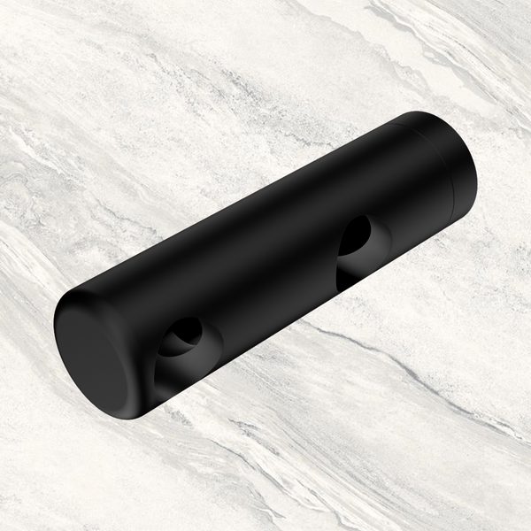 Nero Mecca Care Make Your Own 25mm Grab Rail Double Towel (Left) Bracket Matte Black