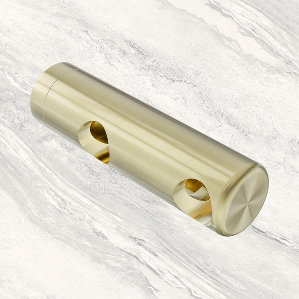 Nero Mecca Care Make Your Own 25mm Grab Rail Double Towel (Right) Bracket Brushed Gold