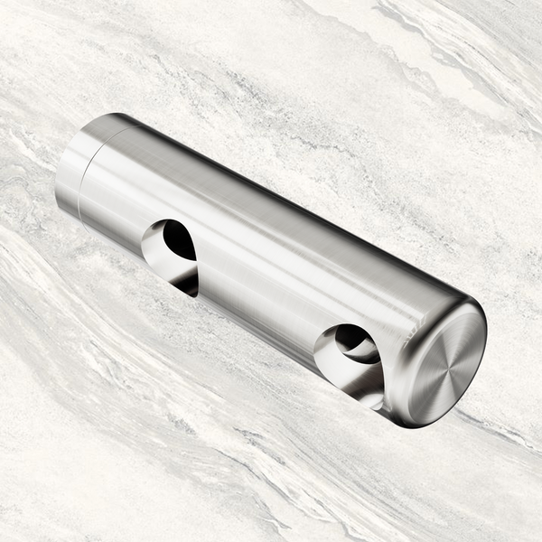 Nero Mecca Care Make Your Own 25mm Grab Rail Double Towel (Right) Bracket Brushed Nickel