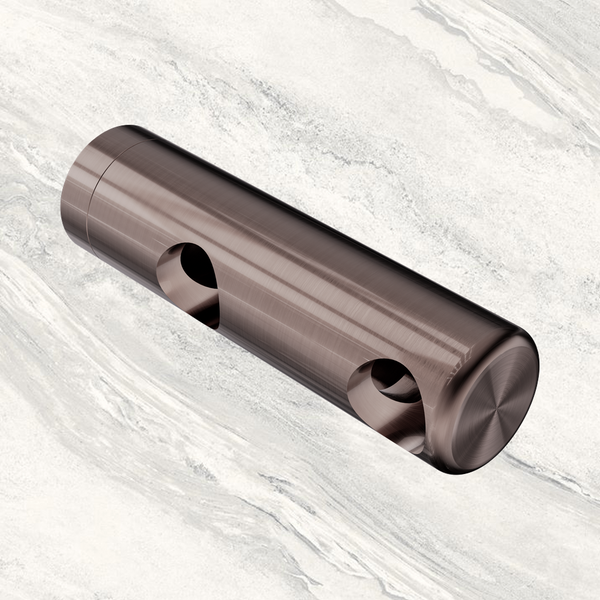 Nero Mecca Care Make Your Own 25mm Grab Rail Double Towel (Right) Bracket Brushed Bronze