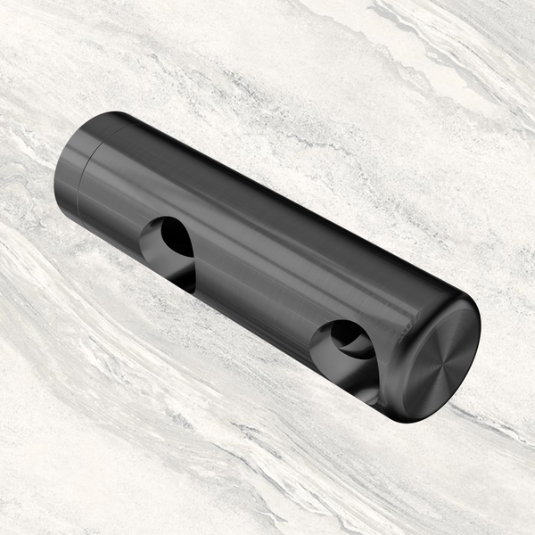 Nero Mecca Care Make Your Own 25mm Grab Rail Double Towel (Right) Bracket Gunmetal