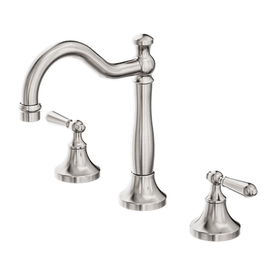 Nero York Basin Set With Metal Lever Brushed Nickel