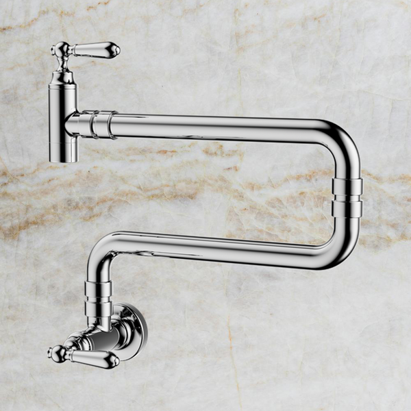 Nero York Wall Mounted Pot Filler Chrome