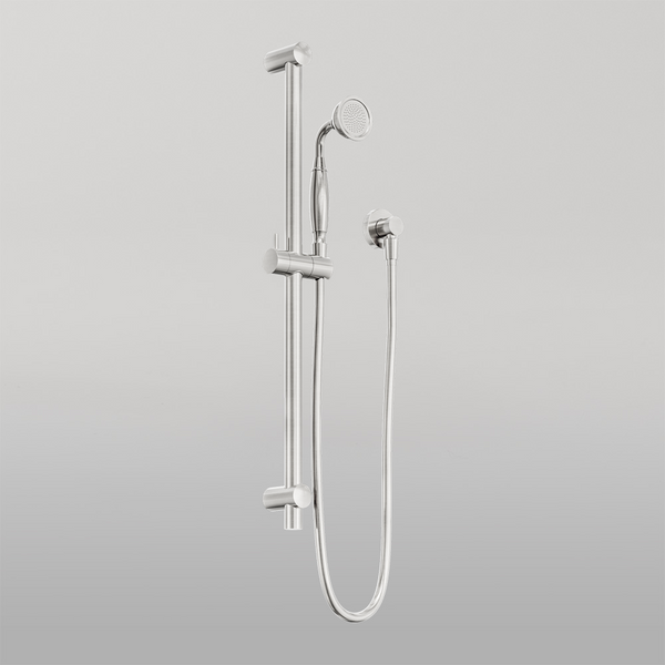 Nero York Shower Rail With Metal Hand Shower Brushed Nickel