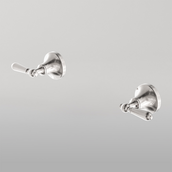 Nero York Wall Top Assemblies With Metal Lever Brushed Nickel