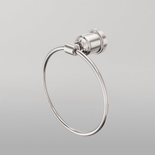Nero York Towel Ring Brushed Nickel