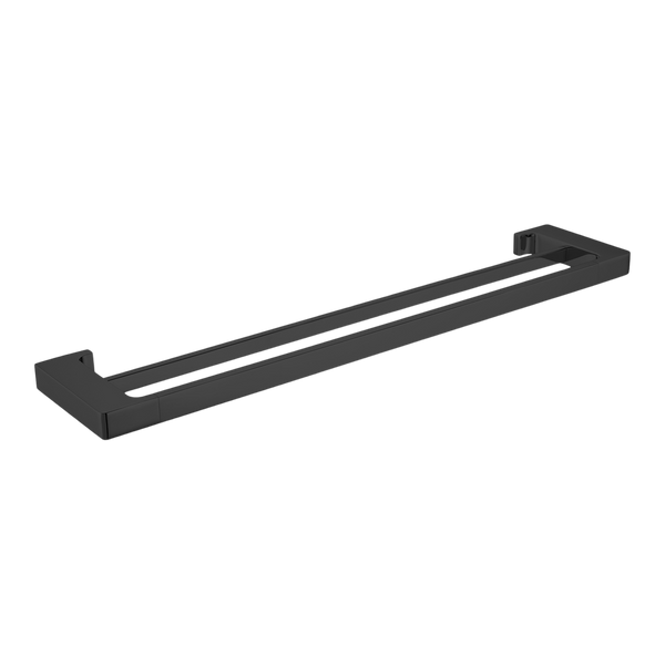Nero Pearl Double Towel Rail 600mm Matte Black