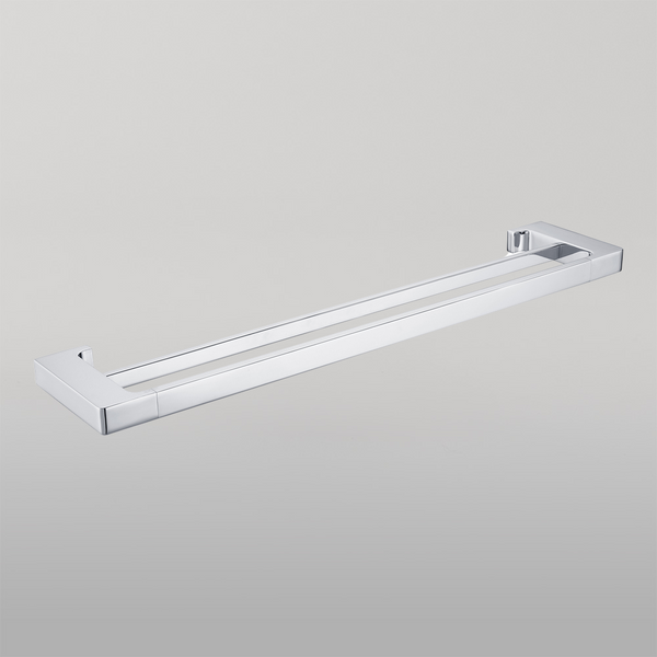 Nero Pearl Double Towel Rail 800mm Chrome