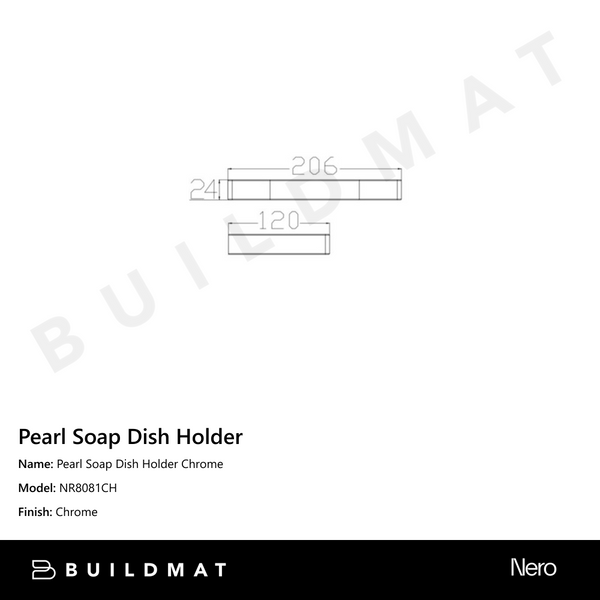 Nero Pearl Soap Dish Holder Chrome