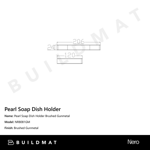 Nero Pearl Soap Dish Holder Gunmetal