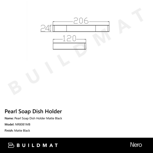 Nero Pearl Soap Dish Holder Matte Black