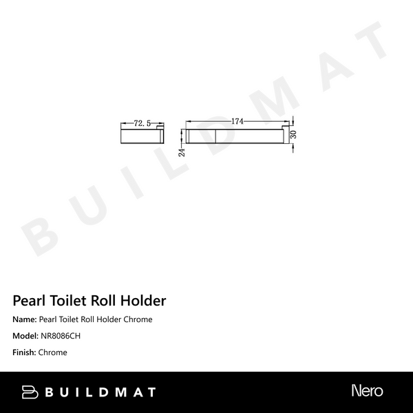 Nero Pearl Toilet Roll Holder Chrome