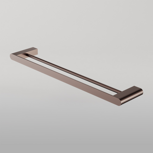 Nero Bianca Double Towel Rail 600mm Brushed Bronze