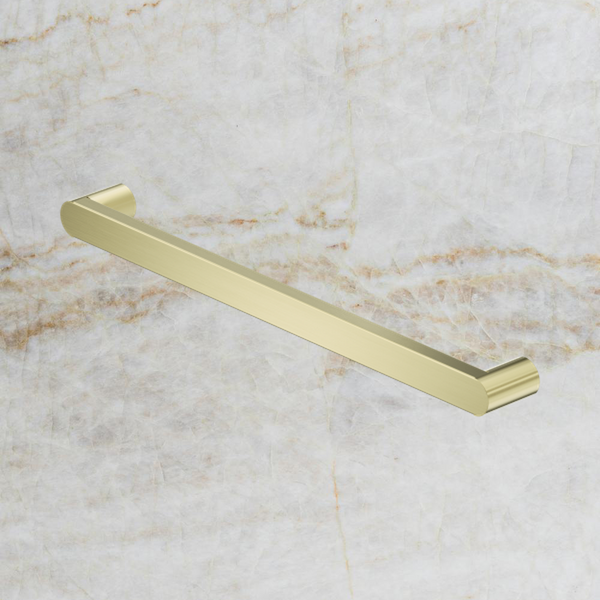 Nero Bianca 12V Single Heated Towel Rail Brushed Gold