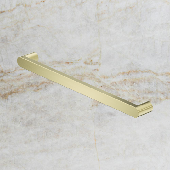 Nero Bianca 12V Single Heated Towel Rail Brushed Gold