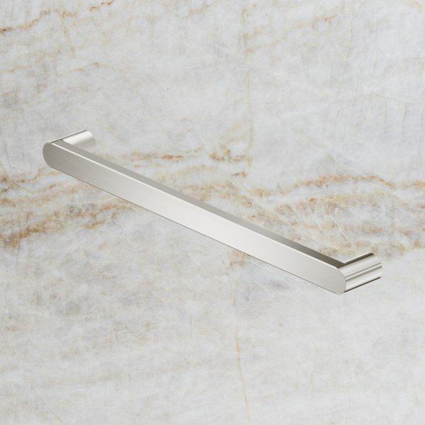 Nero Bianca 12V Single Heated Towel Rail Brushed Nickel