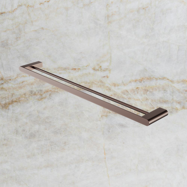 Nero Bianca Double Towel Rail 800mm Brushed Bronze