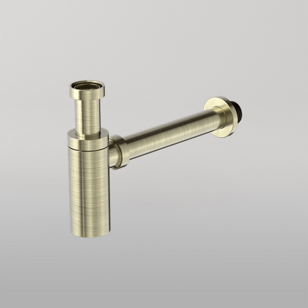 Nero 40mm Round Bottle Trap Aged Brass