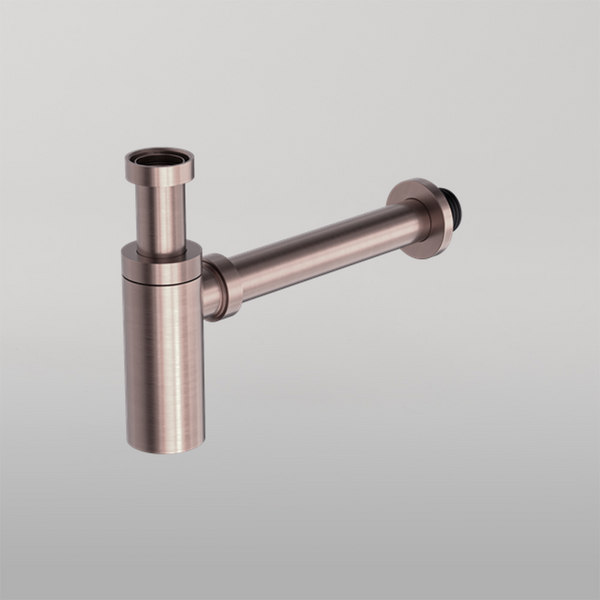 Nero 40mm Round Bottle Trap Brushed Bronze