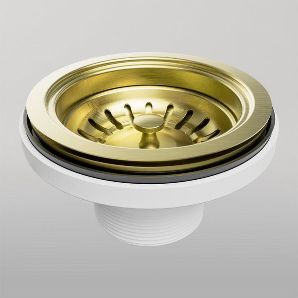 Nero Kitchen Sink Basket Waste Brushed Gold