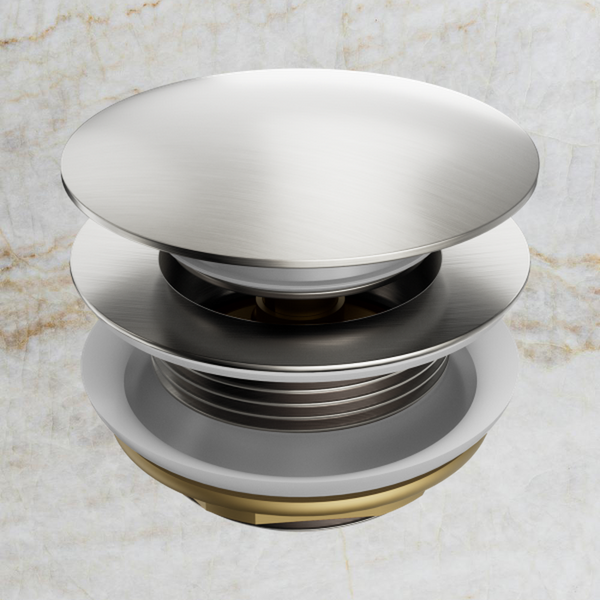 Nero Short Pop Up Bath Waste 40mm Brushed Nickel