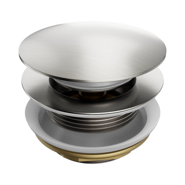 Nero Short Pop Up Bath Waste 40mm Brushed Nickel
