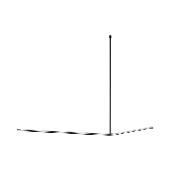 Nero Mecca Care Curtain Rail 1200x1200mm 90 Degree Chrome