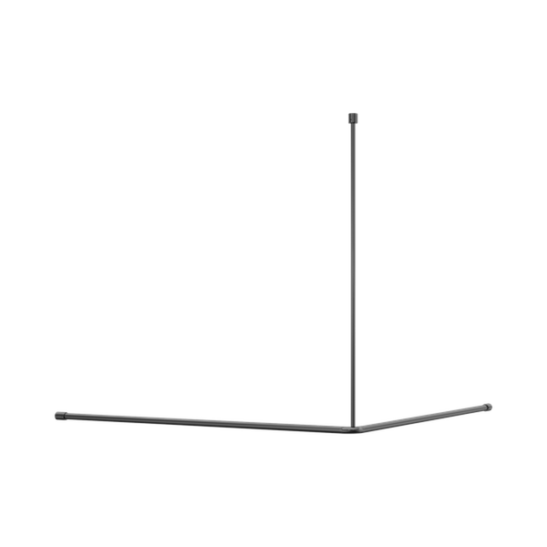 Nero Mecca Care Curtain Rail 1200x1200mm 90 Degree Gunmetal
