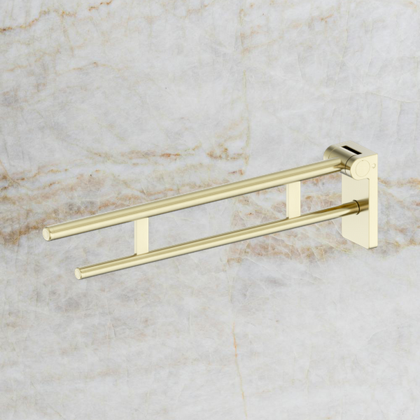Nero Mecca Care Foldable Toilet Support Arm Brushed Gold