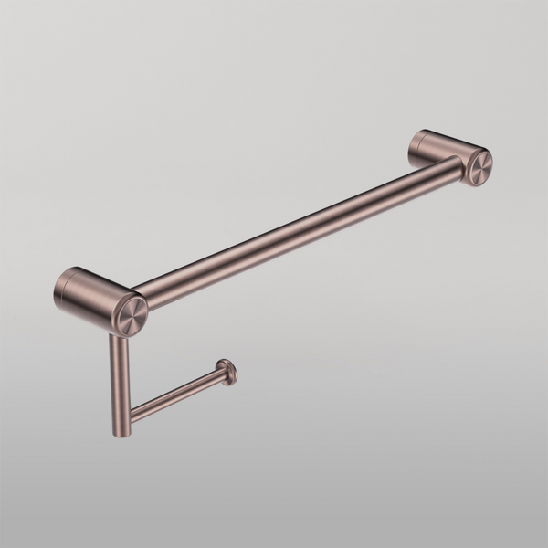 Nero Mecca Care 25mm Toilet Roll Rail 300mm Brushed Bronze