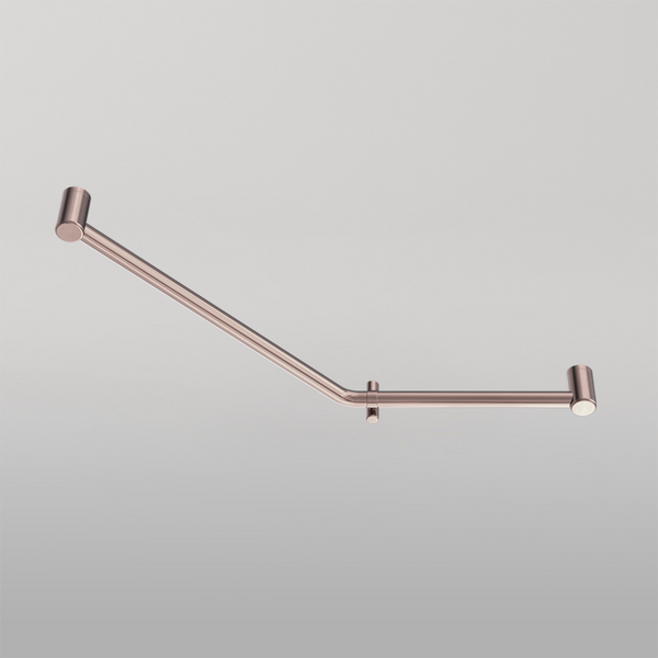 Nero Mecca Care 32mm Ambulant 45 Degree Bent Tube Grab Rail 450X650mm Brushed Bronze
