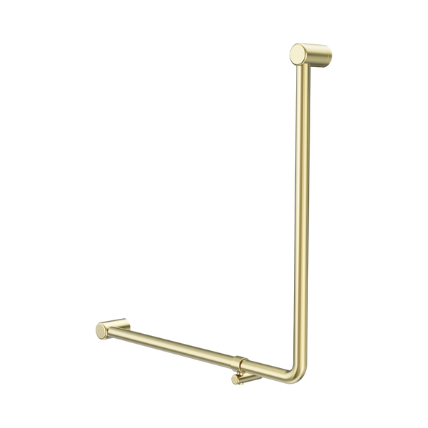 Nero Mecca Care 750x750mm 90 degree Bent Tube Grab Rail Brushed Gold