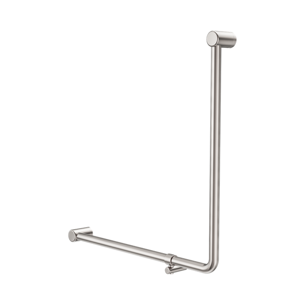 Nero Mecca Care 750x750mm 90 degree Bent Tube Grab Rail Brushed Nickel
