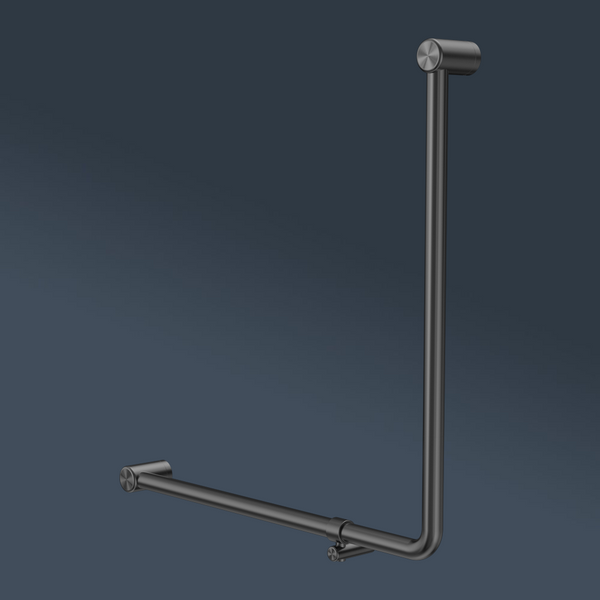 Nero Mecca Care 750x750mm 90 degree Bent Tube Grab Rail Gunmetal