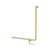 Nero Mecca Care 750x750mm 90 degree Bent Tube Grab Rail With Toilet Roll Holder Brushed Gold