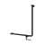 Nero Mecca Care 750x750mm 90 degree Bent Tube Grab Rail With Toilet Roll Holder Matte Black
