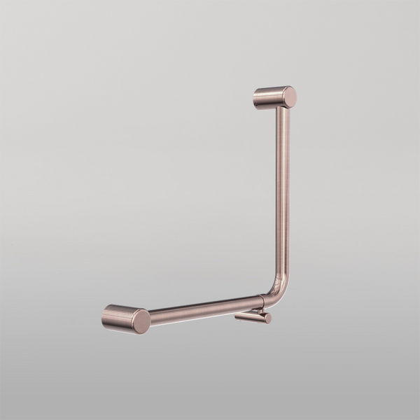 Nero Mecca Care 32mm Ambulant 90Degree Bent Tube Grab Rail 450X450mm Brushed Bronze