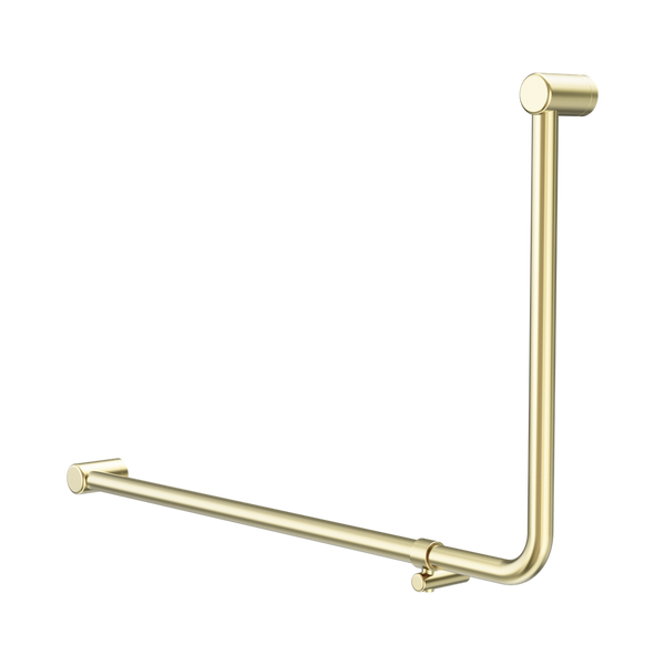 Nero Mecca Care DDA 600x1000mm 90 degree Bent Tube Grab Rail Brushed Gold