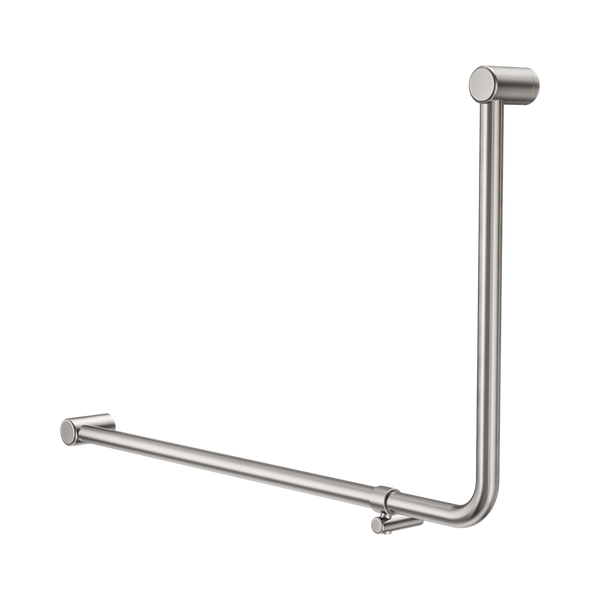 Nero Mecca Care DDA 600x1000mm 90 degree Bent Tube Grab Rail Brushed Nickel