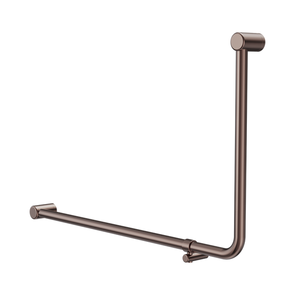 Nero Mecca Care DDA 600x1000mm 90 degree Bent Tube Grab Rail Brushed Bronze