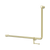 Nero Mecca Care DDA 600x1000mm 90 degree Bent Tube Grab Rail With Toilet Roll Holder Brushed Gold