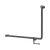 Nero Mecca Care DDA 600x1000mm 90 degree Bent Tube Grab Rail With Toilet Roll Holder Gunmetal