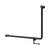 Nero Mecca Care DDA 600x1000mm 90 degree Bent Tube Grab Rail With Toilet Roll Holder Matte Black